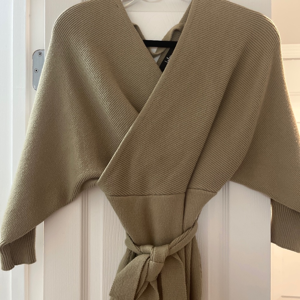 Lulus- Olive Sweater Dress - Small